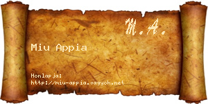Miu Appia névjegykártya